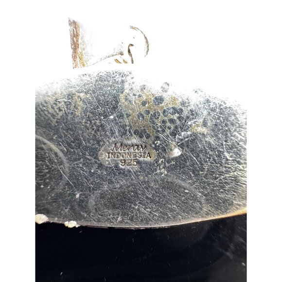 Estate Meray Indonesia 925 Sterling Silver Abalone Pearl Pendant Necklace Gift!! - Picture 8 of 8